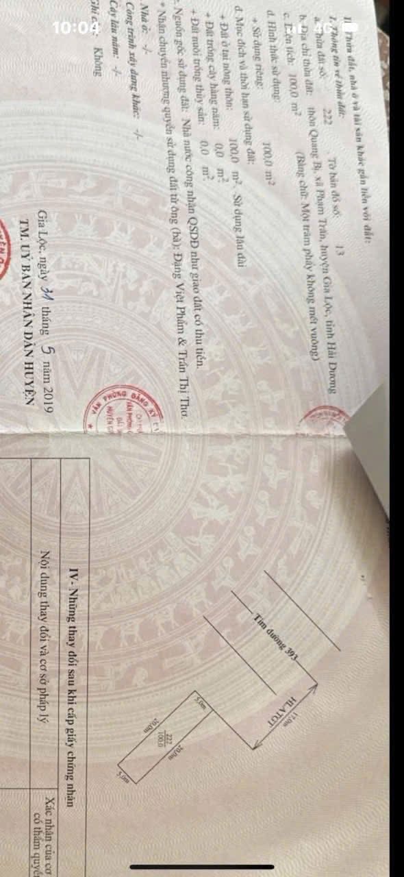 Đất mặt đường Phạm Trấn, Gia Lộc, 100m², Giá 2 tỷ - Vị trí kinh doanh lý tưởng!