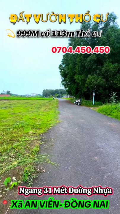 Đất nền Trảng Bom 999m² giá 1.7 tỷ - Mặt đường nhựa thuận tiện xây dựng nhà vườn!