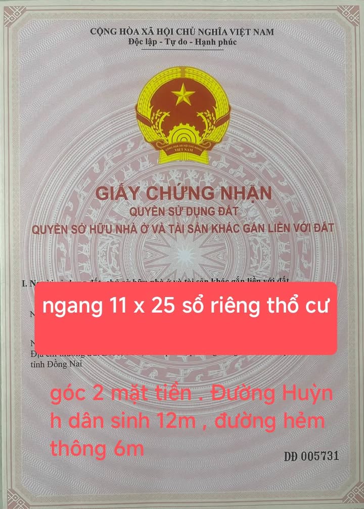 Nhà mặt tiền đường Huỳnh Dân Sinh, Biên Hòa 275m² giá 18 tỷ - Cơ hội đầu tư sinh lời!