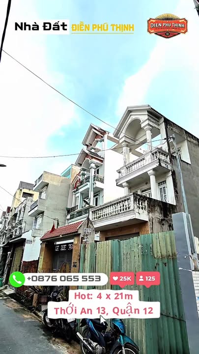 Nhà phố 5 tầng đường Lê Thị Riêng, P. Thới An, 84m² giá 7.39 tỷ - Đẳng cấp 5 sao với spa xông hơi!