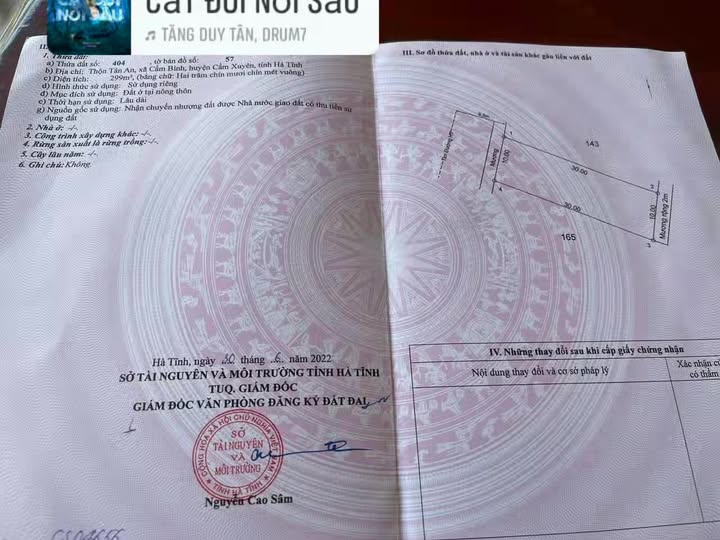 Đất quy hoạch Cẩm Vịnh, Cẩm Xuyên 300m² giá 1.7 tỷ - Đầu tư sinh lời hấp dẫn!