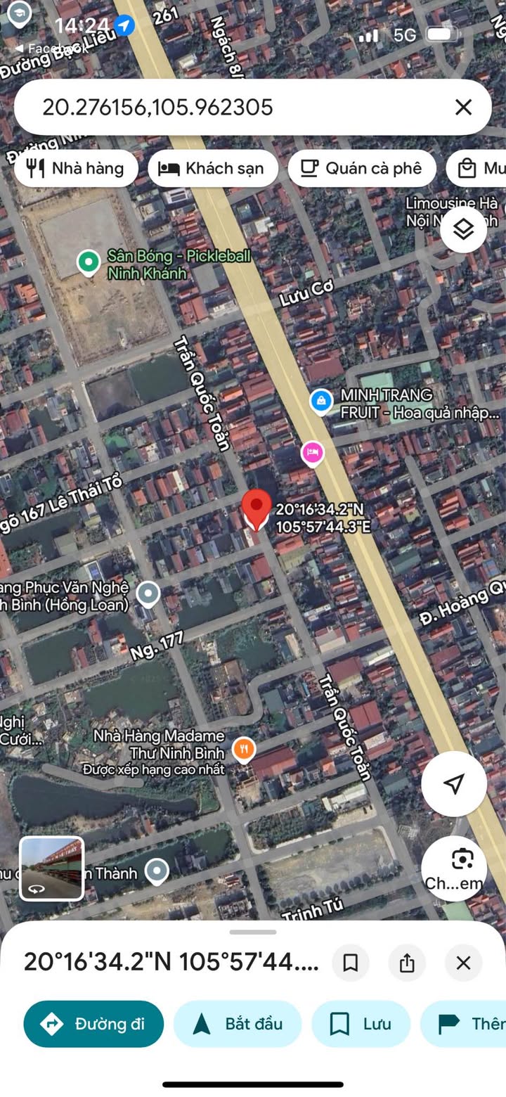 Đất nền Trần Quốc Toản, Ninh Khánh 125m² giá thỏa thuận - Vị trí đẹp cho đầu tư!