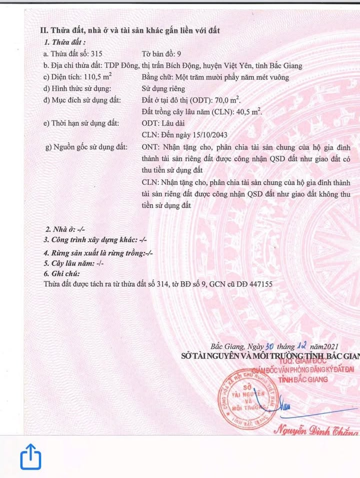 Đất nền Bích Động, Việt Yên 110m² giá 1.6 tỷ - Sổ đỏ chính chủ, cơ hội đầu tư tốt!