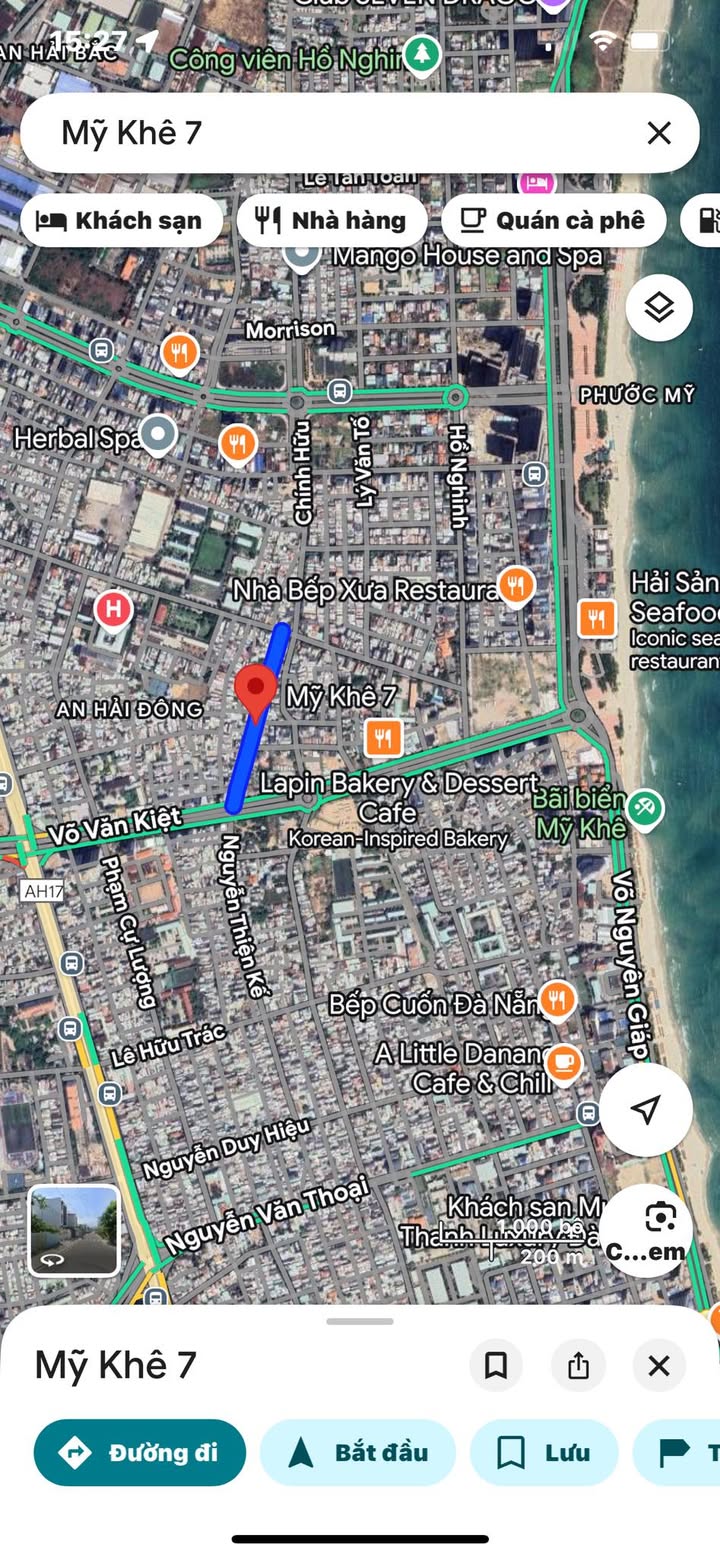 Đất Mỹ Khê Đà Nẵng 121m² giá 16 tỷ - Cách biển chỉ 1 phút!