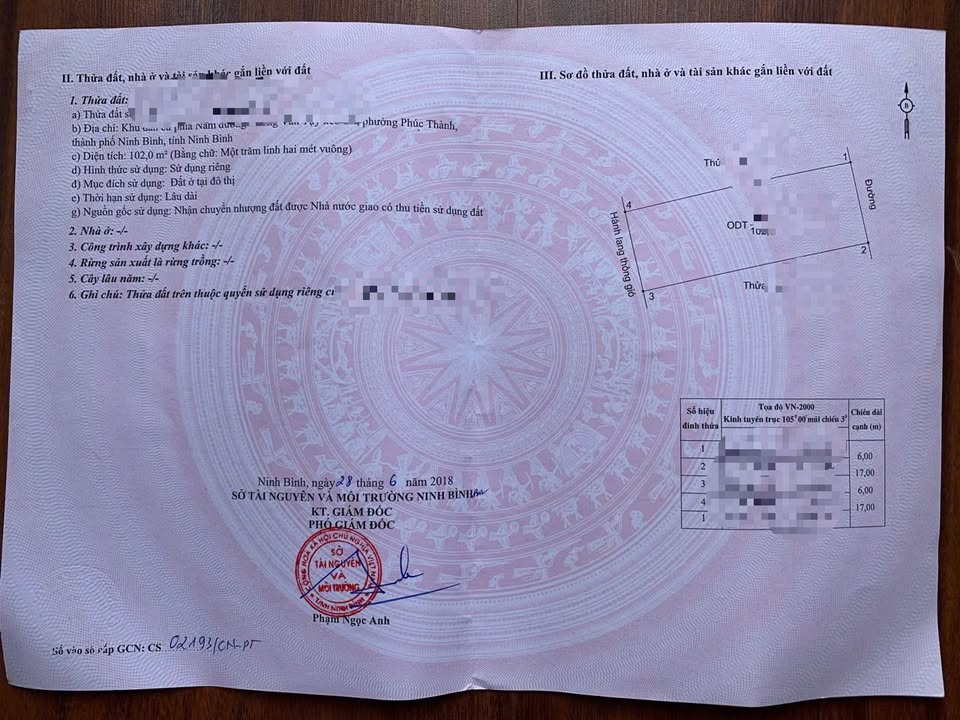 Đất nền Lê Thái Tổ Ninh Bình 102m² giá thỏa thuận - Tiềm năng đầu tư cao!