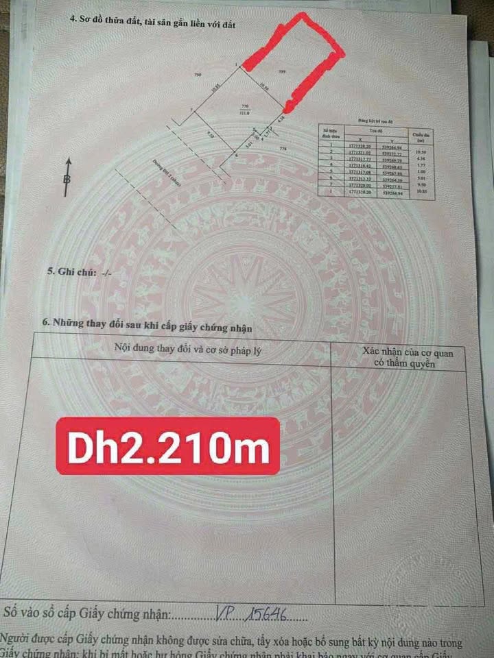 Mặt Tiền Đường DH2 - Hòa Nhơn 210m² giá 3 tỷ - Kinh doanh sinh lời ngay!