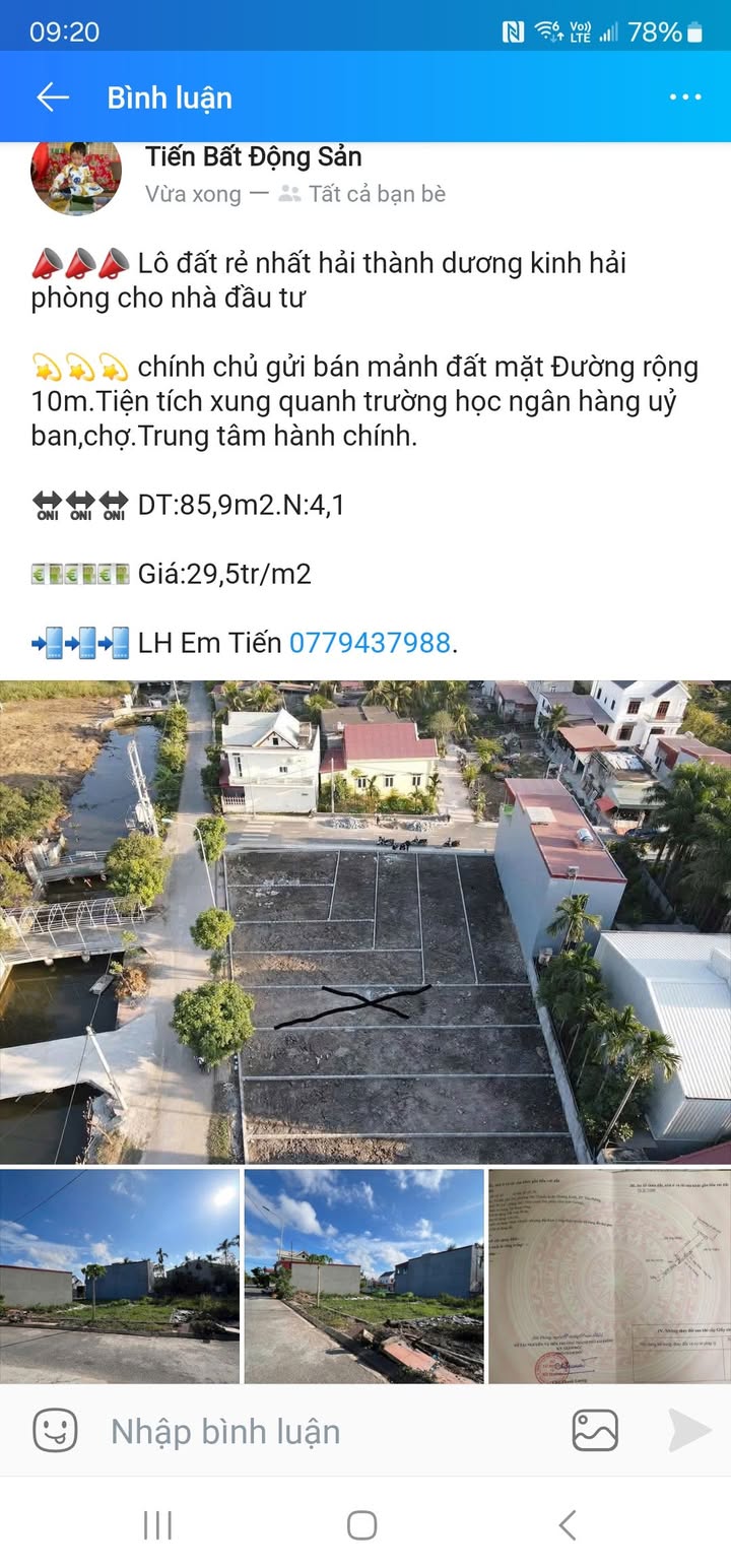 Đất Mặt đường Sông He, Hòa Nghĩa, Dương Kinh 110m² - Thích hợp đầu tư sinh lời!