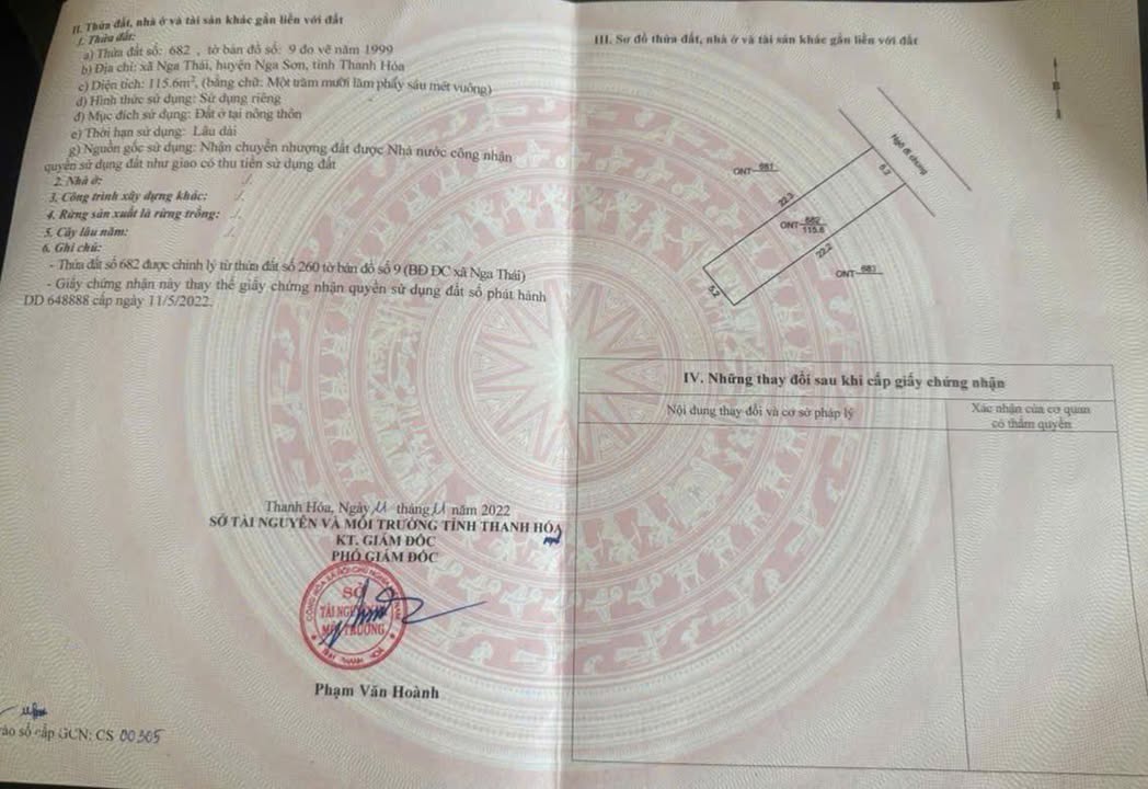 Đất vàng Nga Thái, Nga Sơn 115.6m² giá chỉ 600 triệu - Cơ hội đầu tư không thể bỏ lỡ!