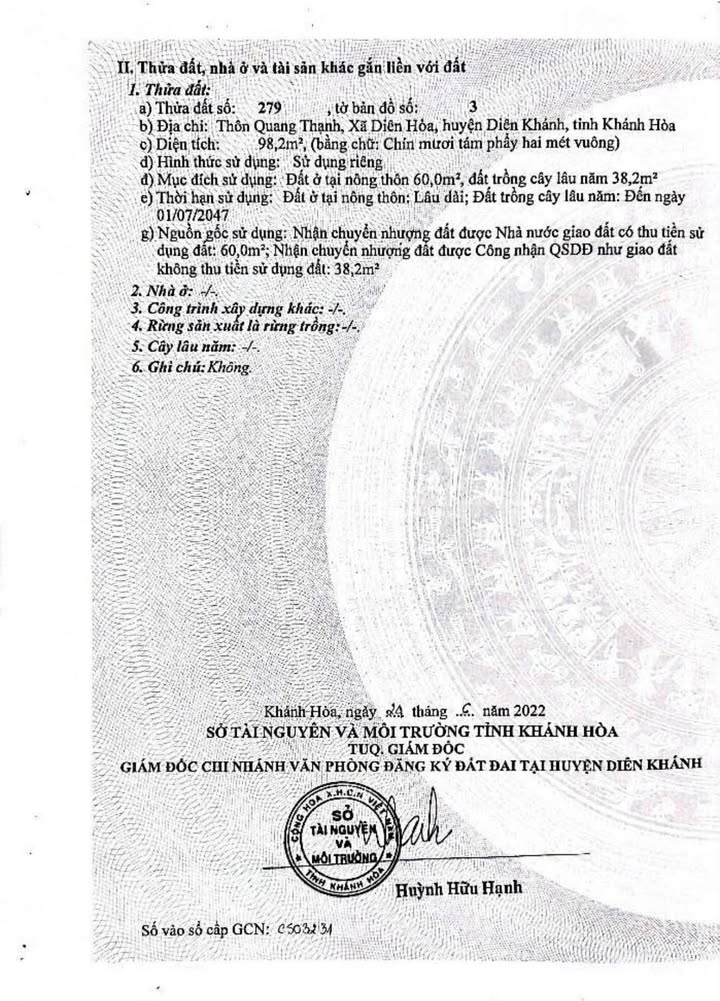 Bán đất Diên Lạc 98,2m² giá 1.05 tỷ - Đầu tư sinh lợi ngay!