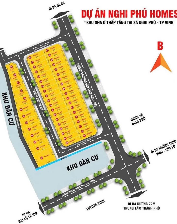 Đất nền Nghi Phú Homes 139.4m² giá 5.576 tỷ - Thiết kế tự do, xây dựng ngay!