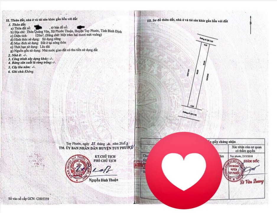 Đất nền Phước Thuận Tuy Phước 120m² giá 999 triệu - Cơ hội đầu tư hấp dẫn!