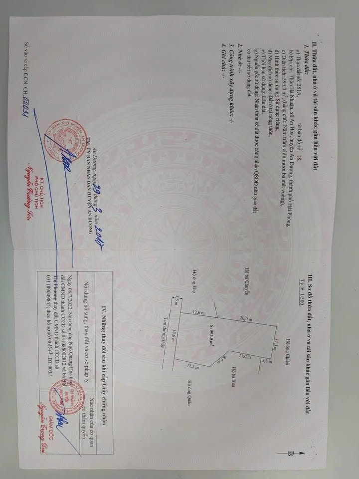 Đất lô Hà Nhuận, An Dương, Hải Phòng 593m² - Vị trí sáng giá, giá tốt!