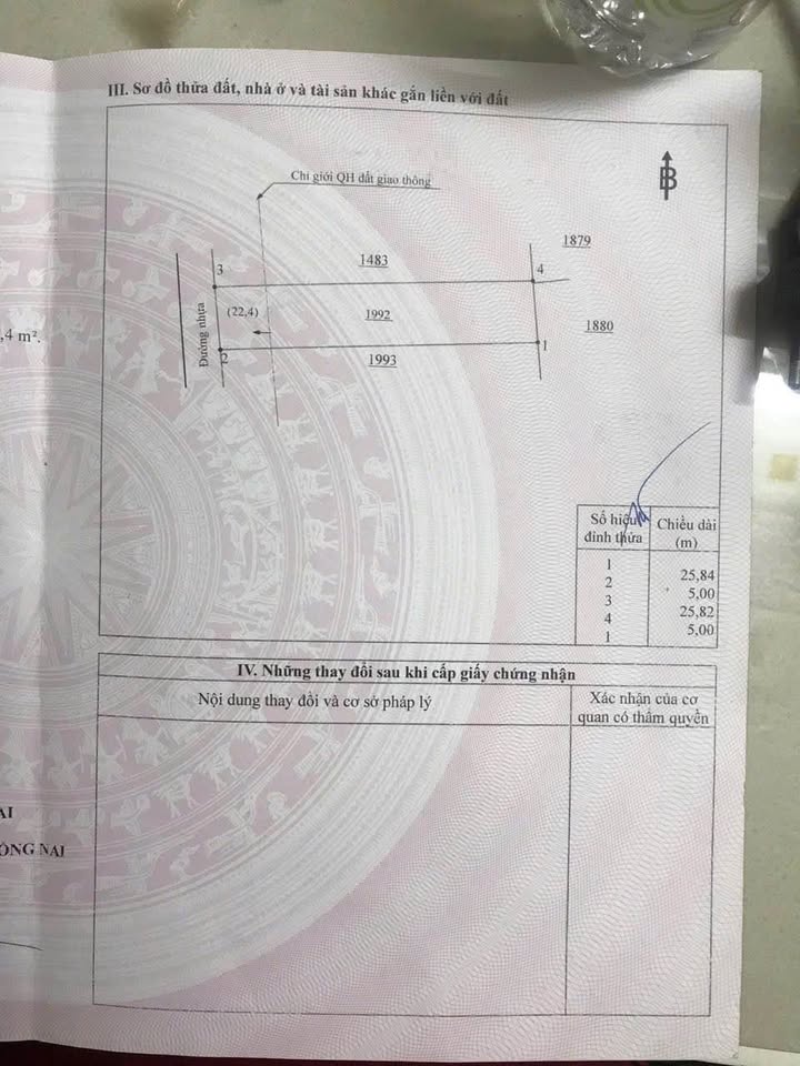 Đất thổ cư An Viễn, Trảng Bom 129m² - Sổ hồng riêng, pháp lý rõ ràng!