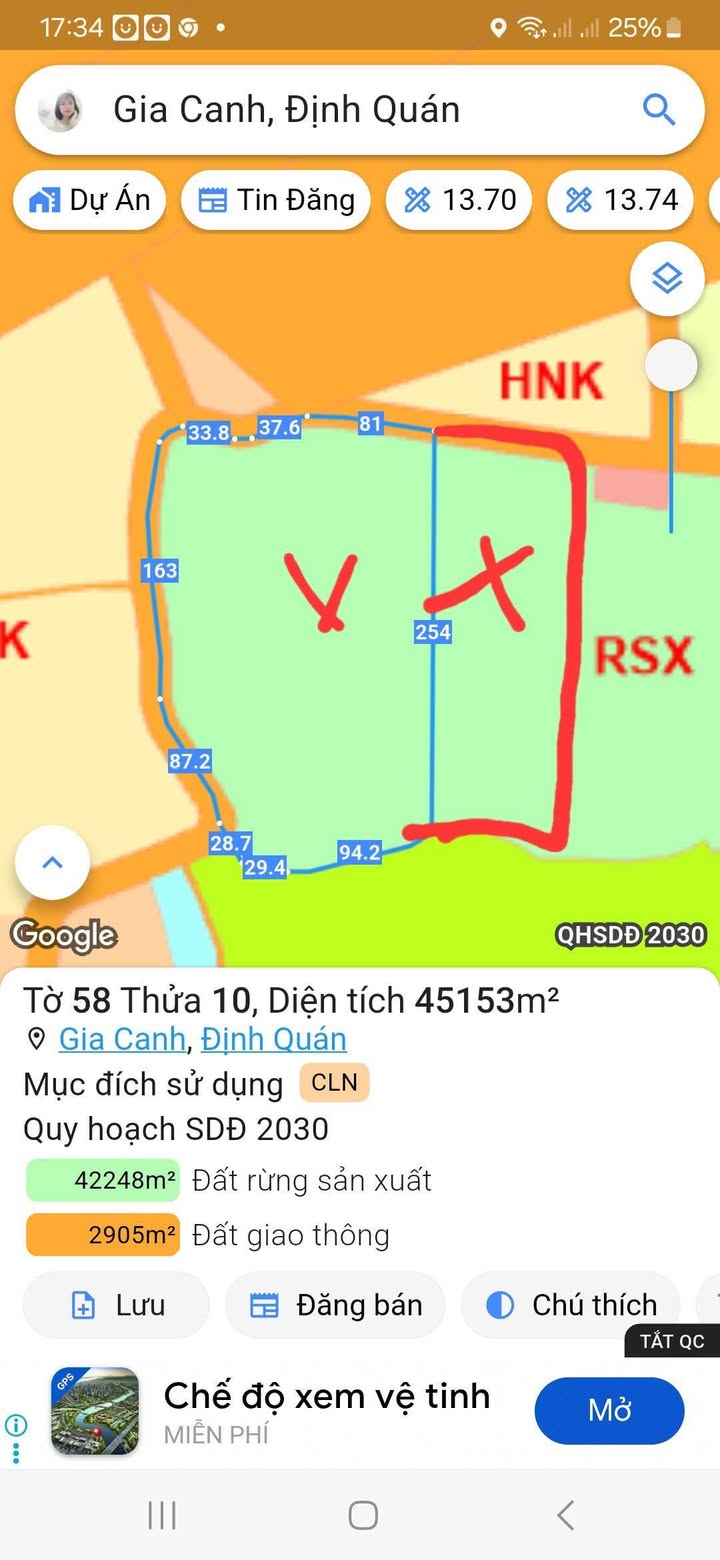 Đất Farm 6 mẫu tại xã Gia Canh, Định Quán - Giá chỉ 4.02 tỷ - Đầu tư sinh lời tuyệt vời!