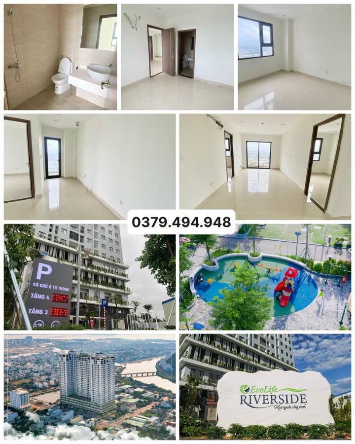 Căn hộ Ecolife Riverside Quy Nhơn 60m² giá 1.25 tỷ - Hướng Tây Bắc, Sổ hồng chính chủ!