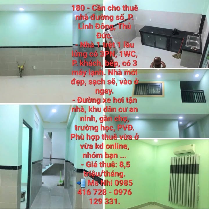 Nhà cho thuê 122m² đường Số, P. Linh Đông, Thủ Đức - Nhà mới đẹp, vào ở ngay!