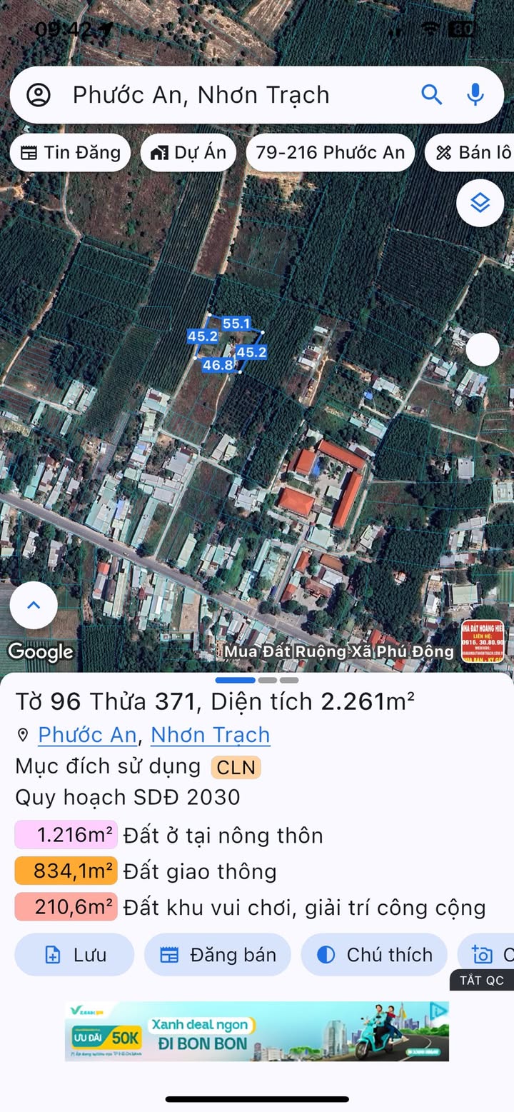 Đất nền Phước An Nhơn Trạch 100m² giá 300 triệu - Sổ đỏ chính chủ, giao dịch nhanh!