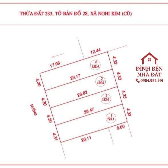 Đất Xóm 2, Nghi Kim 123m² giá 2 tỷ - Vị trí đẹp, đầu tư sinh lời!