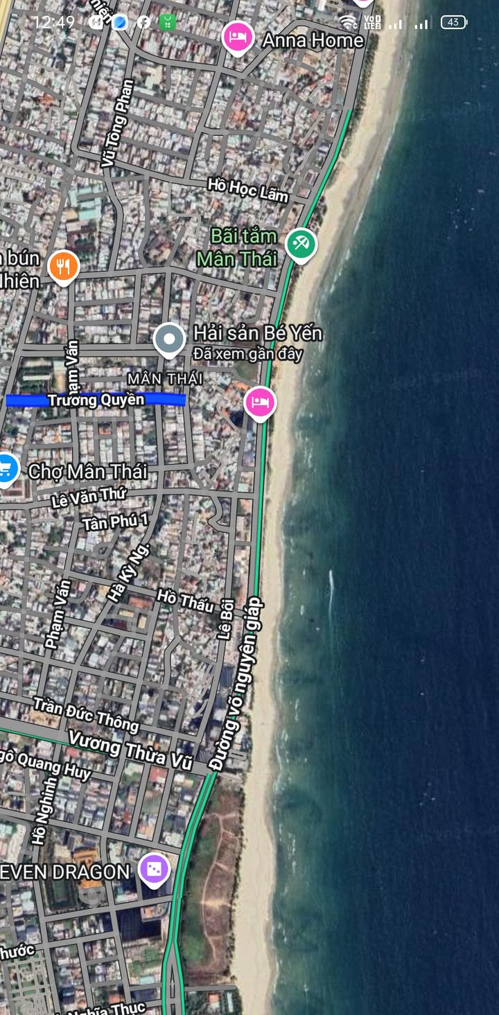 Đất nền lô góc 160m² đường Trương Quyền, Đà Nẵng giá 21 tỷ - Cách biển 150m!