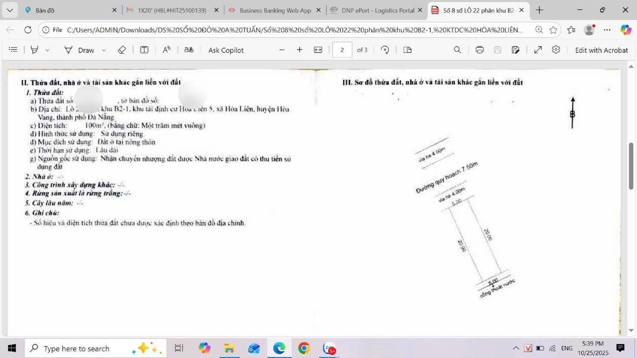 Đất nền TĐC Hoà Liên 5, Hòa Vang 100m² giá 2 tỷ - Đường 7,5m, sổ hồng chính chủ!