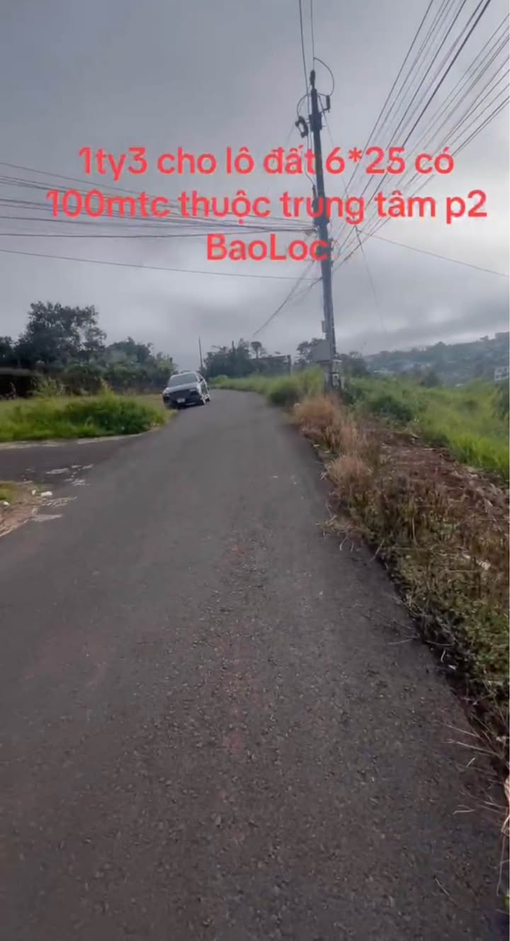 Lô đất Bảo Lộc 159m² giá 1.3 tỷ - Đường nhựa ô tô tránh nhau!