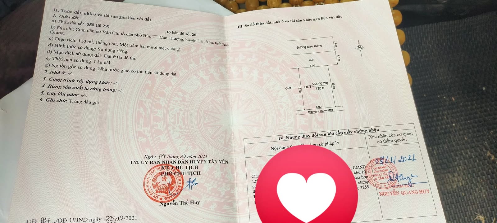 Đất nền chính chủ tại Tân Yên Bắc Giang 120m² - Cơ hội đầu tư sinh lời!