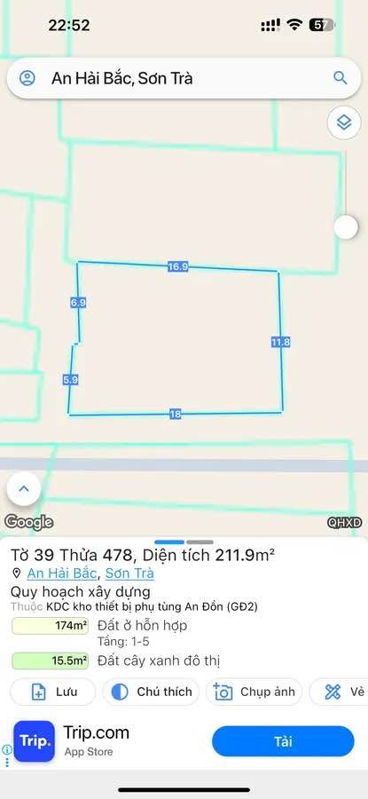 Đất mặt tiền Chính Hữu 211,9m² giá 45 tỷ - Vị trí VIP gần biển Đà Nẵng!