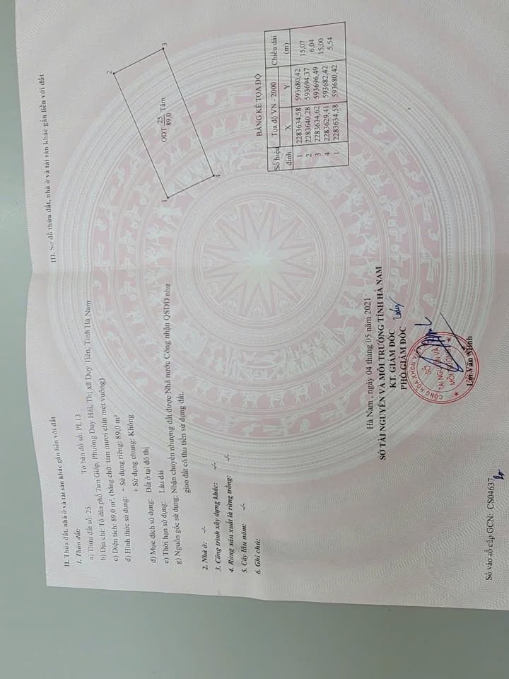 Đất nền Duy Hải, Duy Tiên, Hà Nam 89m² - Mặt tiền 6m, hướng Đông, giá thỏa thuận!