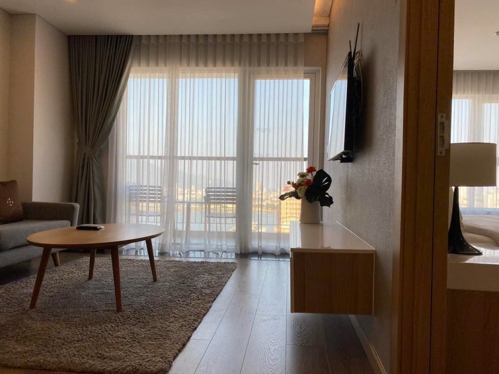 Căn hộ Fhome 1PN view sông 64m² giá 14 triệu - Đầy đủ nội thất, chỉ việc vào ở!