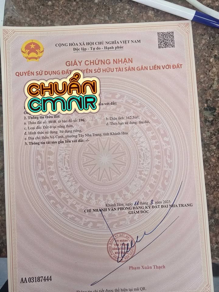 Đất thổ cư Vĩnh Trung Nha Trang 162m² giá chỉ 14 triệu/m² - Sổ đỏ chính chủ!