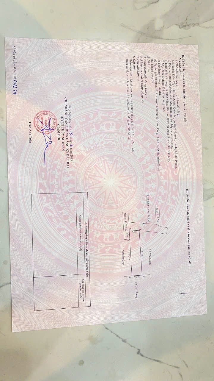 Đất Dương Quan Thủy Nguyên 69m² giá 2 tỷ - Đầu tư sinh lời tuyệt vời!