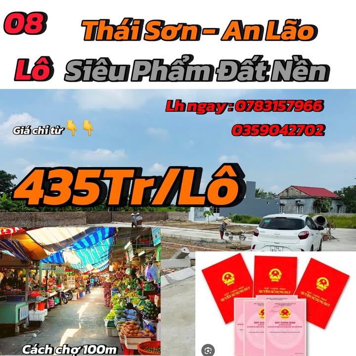 Đất nền Thái Sơn, An Lão 60m² giá 435 triệu - Cơ hội vàng đầu tư!
