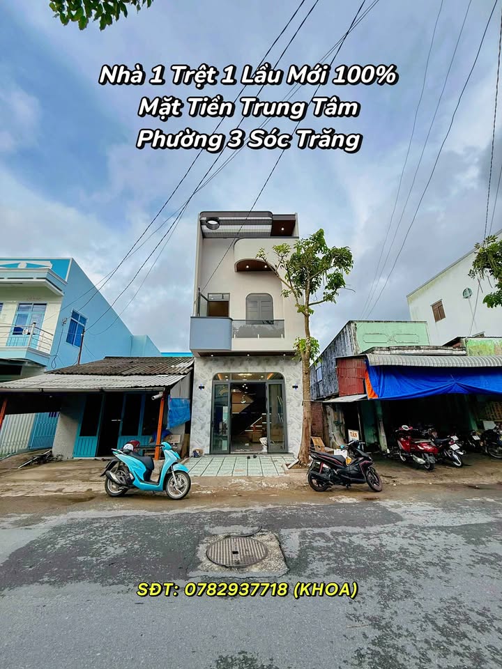 Nhà mặt tiền trung tâm P3 Sóc Trăng 72.6m² giá 3.9 tỷ - Xây mới 100%!