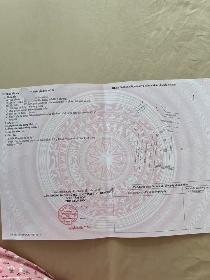 Đất nền Bàu Bàng 353m², 2 mặt tiền - Cơ hội đầu tư sinh lời!