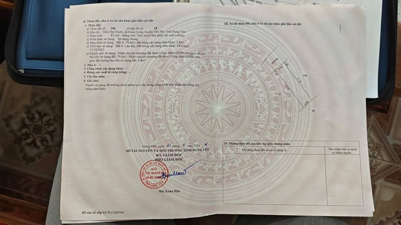 Đất thổ cư Hoàn Long, Yên Mỹ, 85m² - Đầu tư sinh lời ngay!