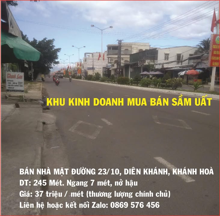 Nhà mặt đường 23/10, Diên An, Diên Khánh, Khánh Hòa 245m² giá chỉ 6.486 tỷ - Pháp lý rõ ràng!