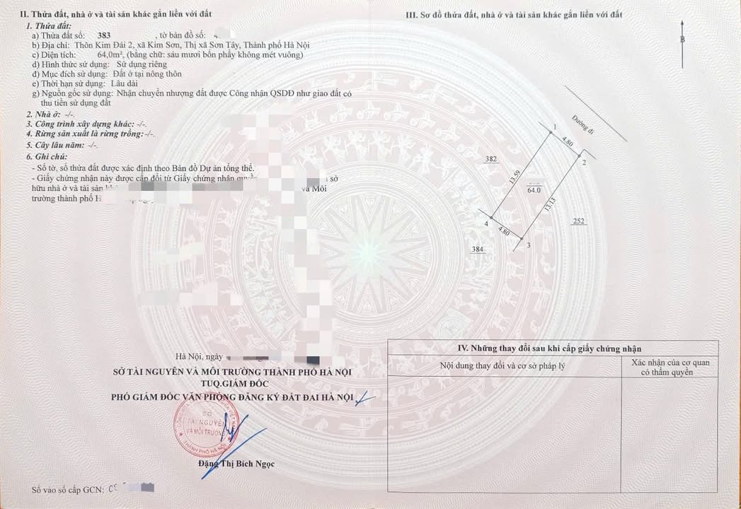 Đất nền Kim Sơn, Sơn Tây 64m² giá 1.6 tỷ - Đầu tư sinh lời ngay!