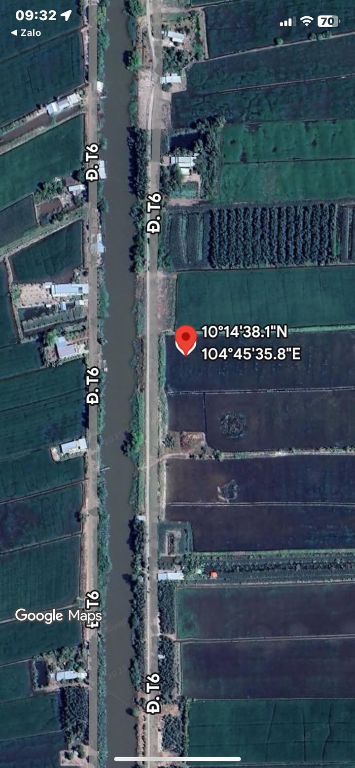 Đất nông nghiệp Hòn Đất 126000m² giá 1.323 tỷ - Mặt tiền kênh T6, điện nước đầy đủ!