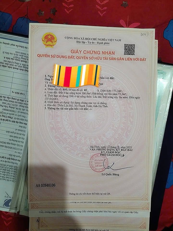 Đất nền Thạch Xuân 173m² giá 500 triệu - Cơ hội đầu tư tuyệt vời!