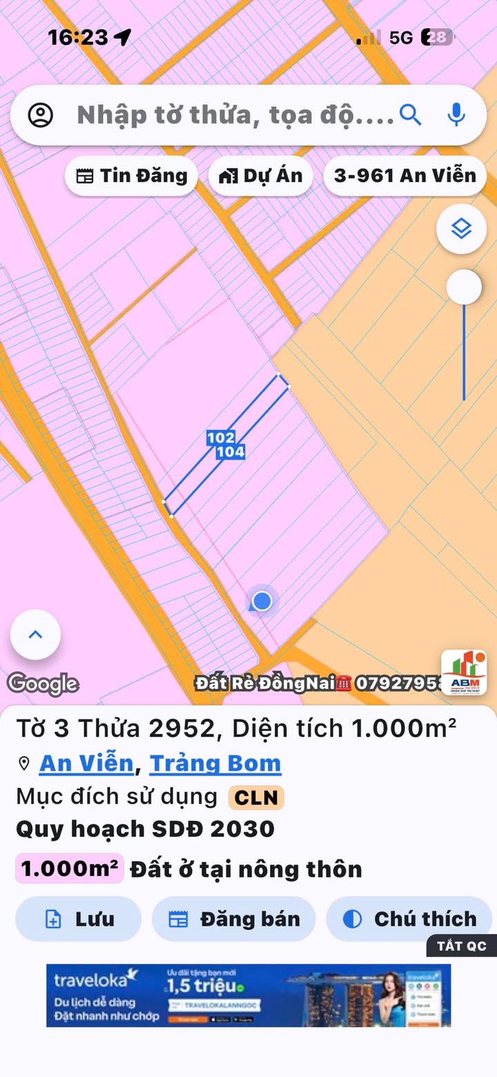 Đất nền An Viễn Trảng Bom 1000m² giá 3.2 tỷ - Cơ hội đầu tư sinh lời!