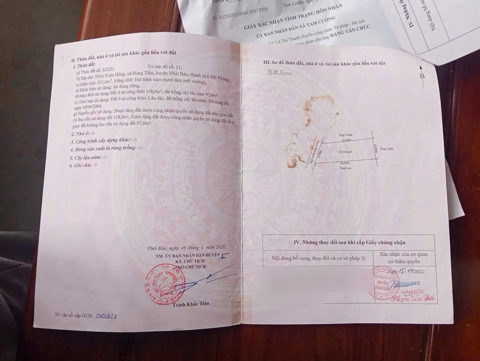 Đất Hùng Tiến Vĩnh Bảo 255m² giá chỉ 1.5 tỷ - Ngõ ô tô vào tận nơi!