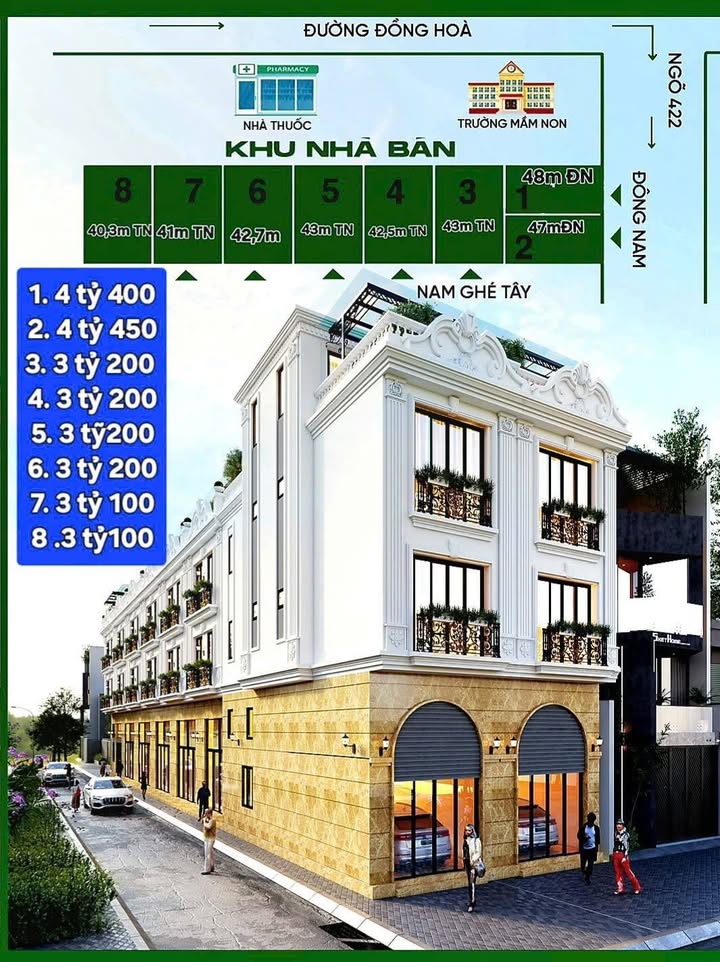 Townhouse thiết kế Tân Cổ điển tại Đồng Hoà, Kiến An, Hải Phòng - Giá từ 3.1 tỷ