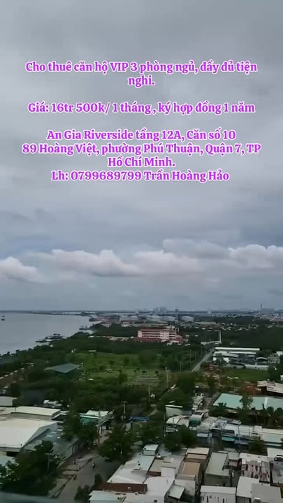 Căn hộ An Gia Riverside Quận 7 89m² giá 16.5 triệu - Thuận tiện sống và làm việc!