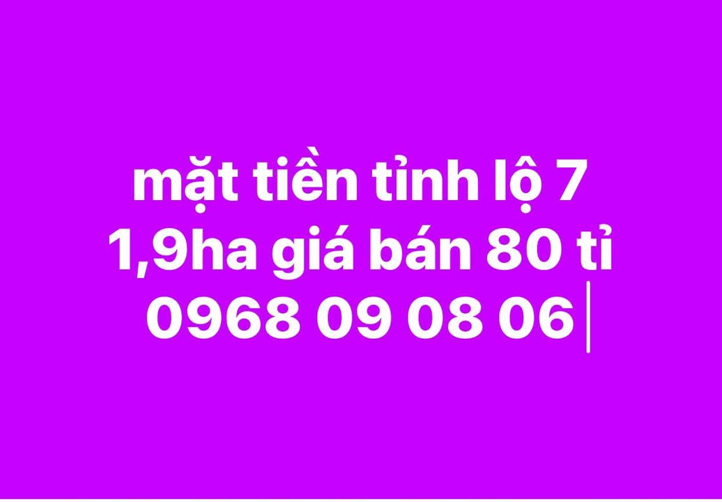 Đất nền mặt tiền tỉnh lộ 7 An Nhơn Tây 19.000m² giá 80 tỷ - Cơ hội đầu tư hấp dẫn!