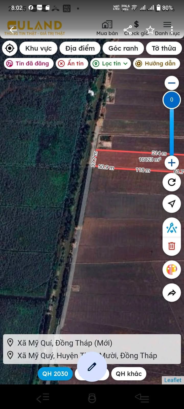 Đất nền 23,000m² xã Mỹ Quý, Tháp Mười - Giá chỉ 170 triệu VND, thương lượng ngay!