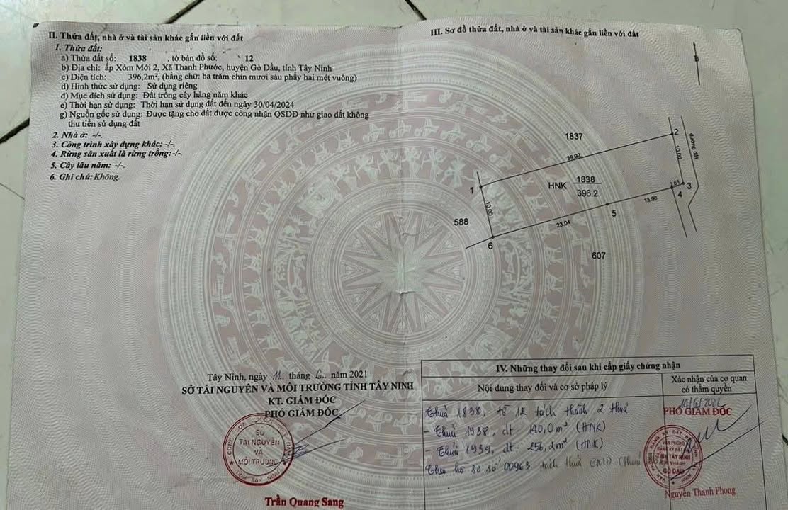 Đất nền khu phố Xóm Mới Gò Dầu 390m² giá 1.5 tỷ - Mặt tiền đường bê tông