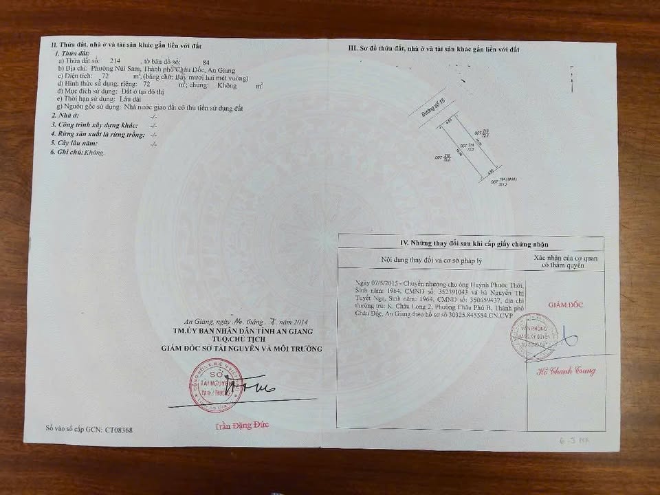 Đất nền 144m² tại KDC Núi Sam, Châu Đốc - Giá 2.05 tỷ, đầu tư sinh lời!