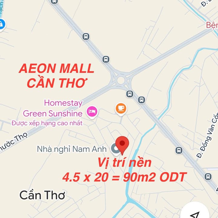 Đất nền 90m² đường F10, KDC Bình Nhựt - Gần AEON MALL Cần Thơ chỉ 3.05 tỷ!