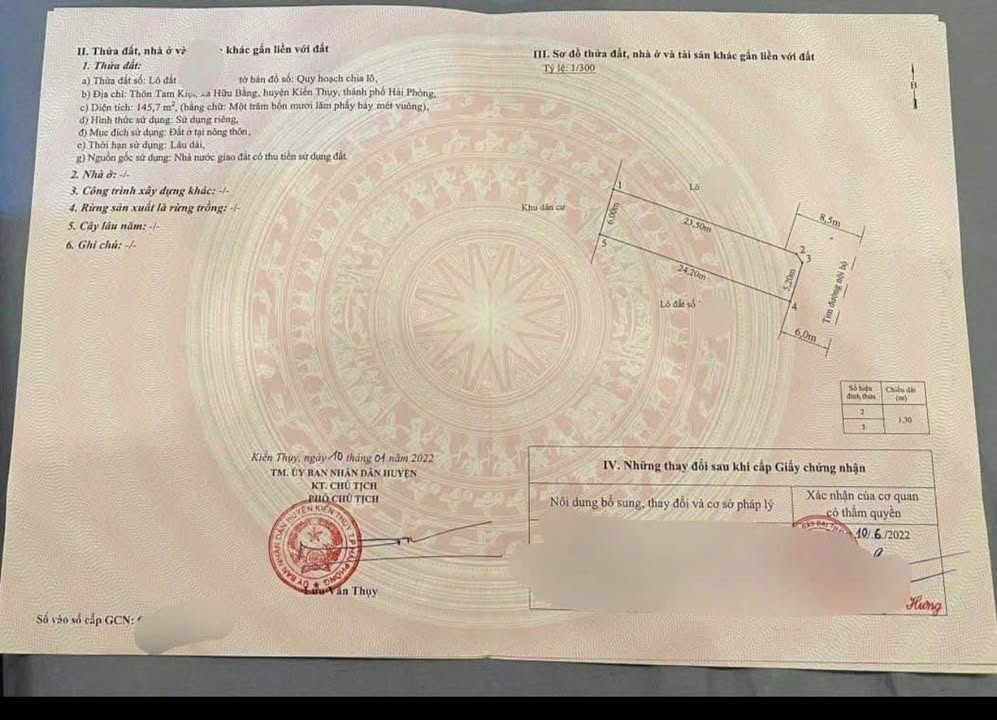 Đất đấu giá đẹp tại Tam Kiệt, Hữu Bằng, 145m² chỉ 2.03 tỷ - Cơ hội đầu tư tuyệt vời!