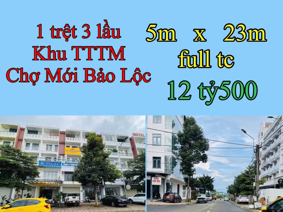 Nhà mặt tiền Khu Chợ Mới Bảo Lộc 115m² giá 12.5 tỷ - Đầu tư sinh lời ngay!